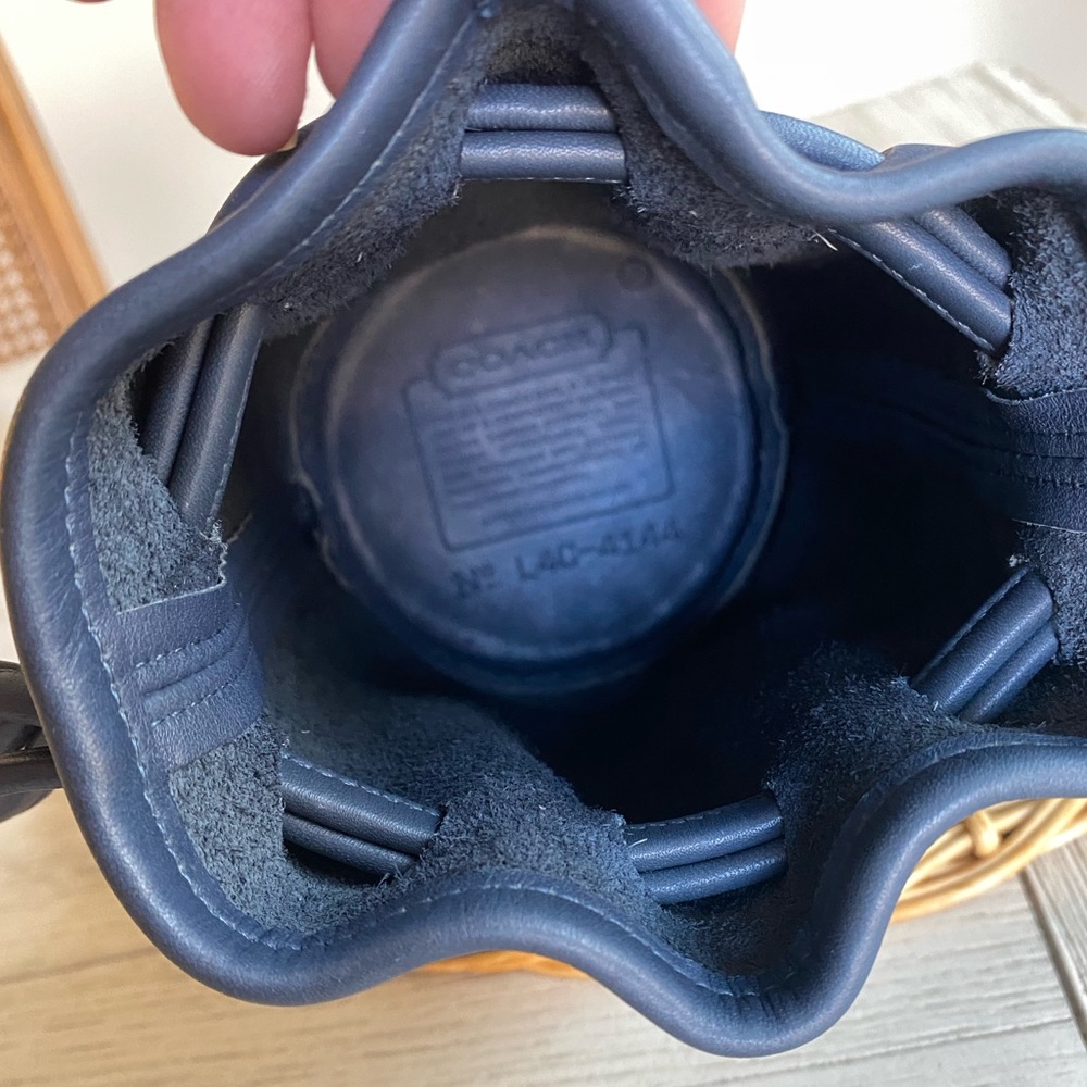 Coach Navy Blue Drawstring Bag - Picture 3 of 14